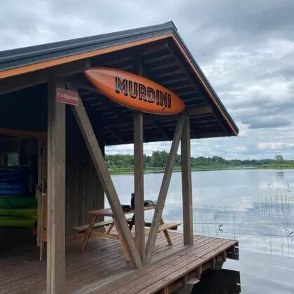 Murdiņu pontons pie Daugavas.